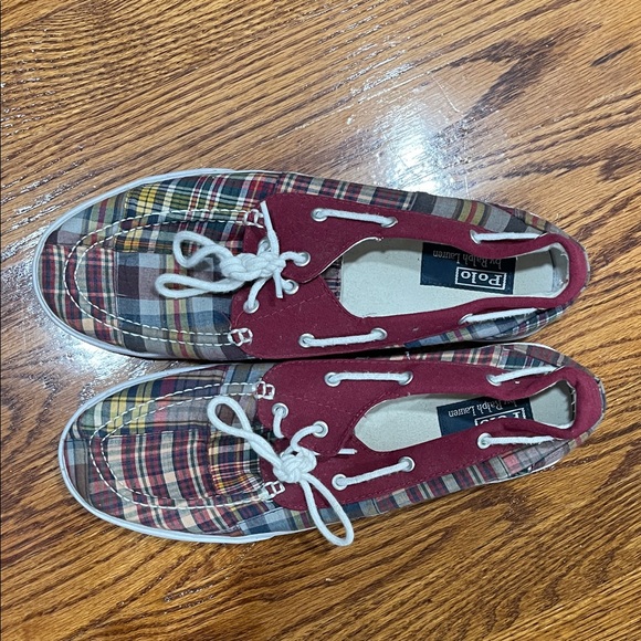 Polo by Ralph Lauren Multicolor Plaid Boat Shoes - Picture 3 of 6